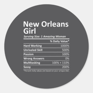 New Orleans Meisje La Louisiana Grappige Stad Thui Ronde Sticker