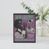 New Orleans Music briefkaart (Staand voorkant)