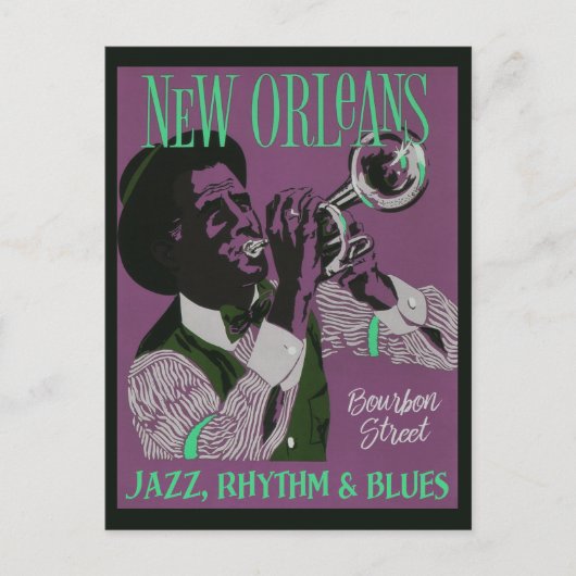 New Orleans Music briefkaart (Voorkant)