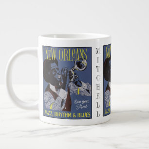 New Orleans Music nom personnalisé jumbo mug