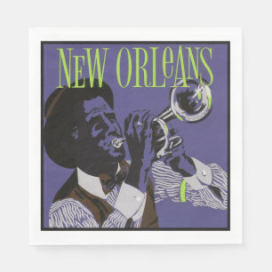 New Orleans Music paper napkins Servetten