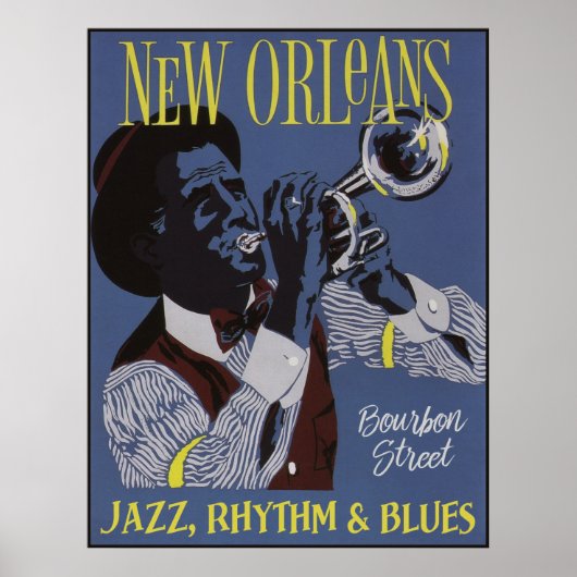 New Orleans Music poster 1/3 (Devant)