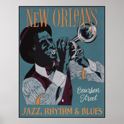 New Orleans Music poster 3/3 (Voorkant)