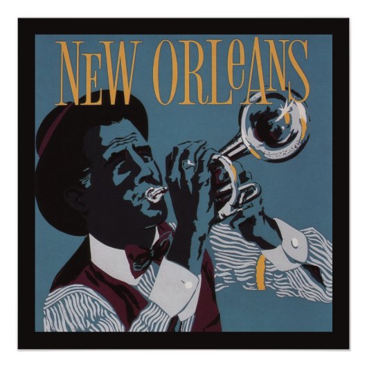 New Orleans Music poster Perfect Poster (Voorkant)