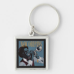 New Orleans Music-sleutelketens Sleutelhanger