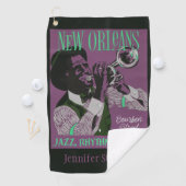 New Orleans Music texte personnalisé serviette de  (En situation)