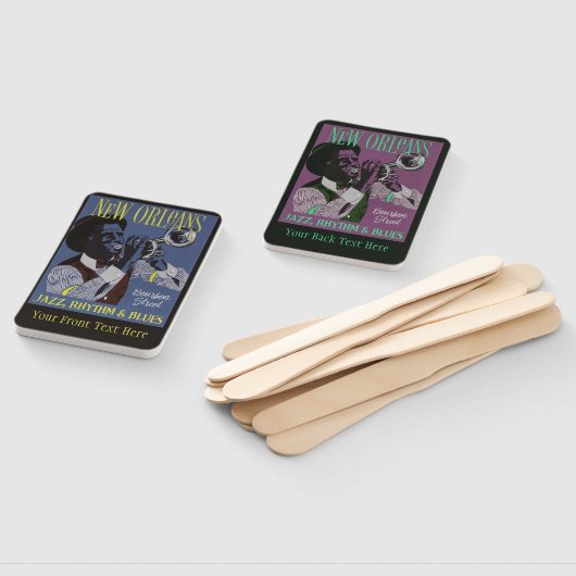 New Orleans Muziek aangepaste tekst hand fan set Handwaaier (Niet-gemonteerd)