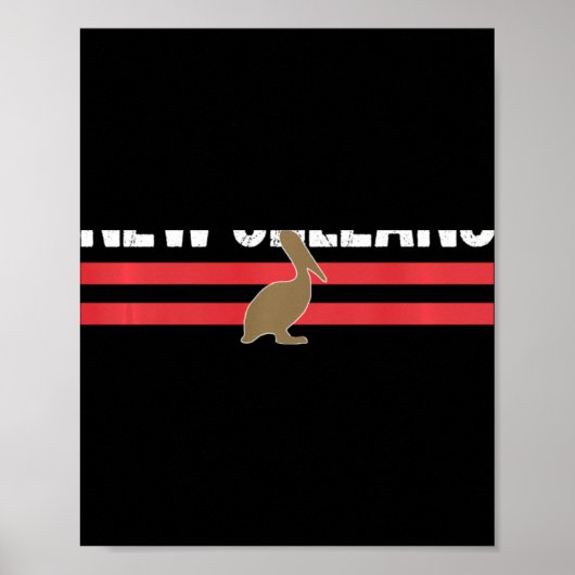 New Orleans Native Pelican Local Standard New Orle Poster (Voorkant)