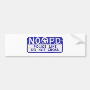 New Orleans NOPD Politie Line Sign - Blauw Bumpersticker