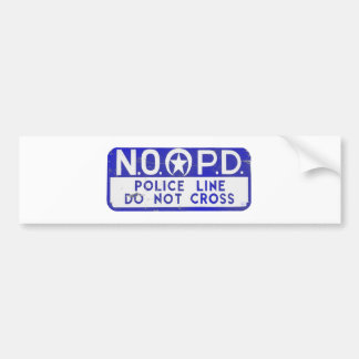 New Orleans NOPD Politie Line Sign - Blauw Bumpersticker