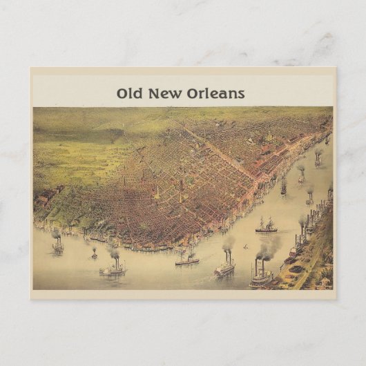 New Orleans Old Time River Front Briefkaart (Voorkant)