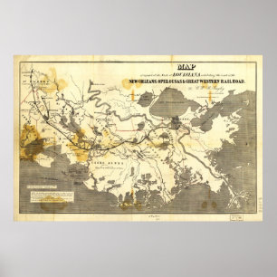 New Orleans Opelousas, Great Western Rail Road 185 Poster