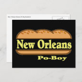 New Orleans Po Boy Briefkaart (Voorkant / Achterkant)