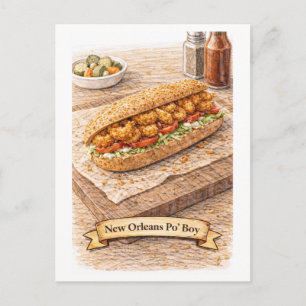 New Orleans Po'Boy (Amerikaanse Eetseries) Briefkaart