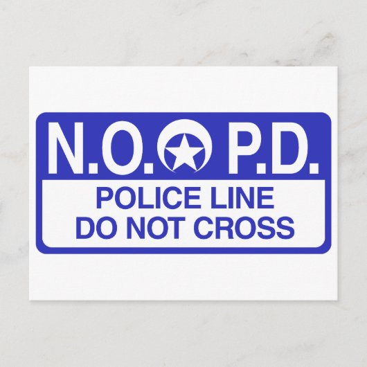 New Orleans Police Briefkaart (Voorkant)