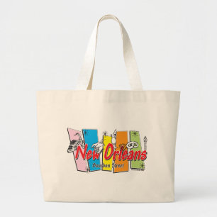 New-Orleans-Retro Grote Tote Bag