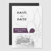 New Orleans Riverboat Save the Date Paarse