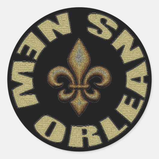 New Orleans Ronde Sticker (Voorkant)
