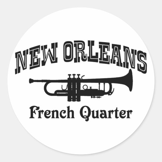 New Orleans Ronde Sticker (Voorkant)