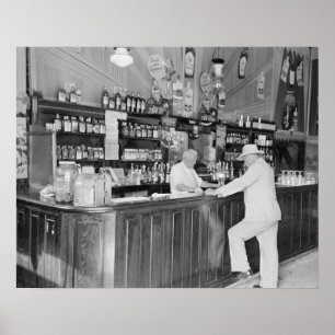 New Orleans Saloon, 1938. Oude foto Poster