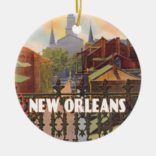 New Orleans  Scene Keramisch Ornament (Voorkant)