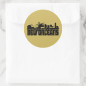 New Orleans Skyline Ronde Sticker (Tas)