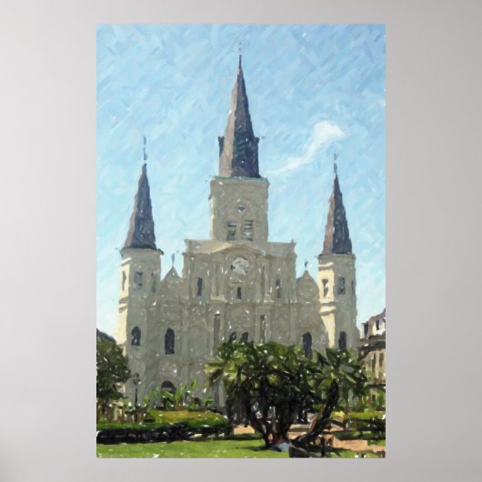 New Orleans St Louis Cathedral Poster Print (Voorkant)