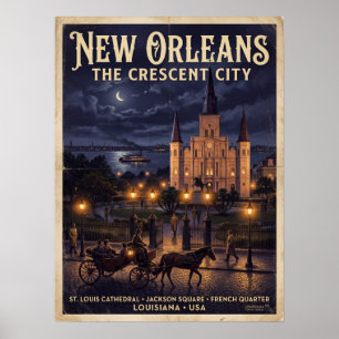 New Orleans St Louis Kathedraal Jackson Square Poster