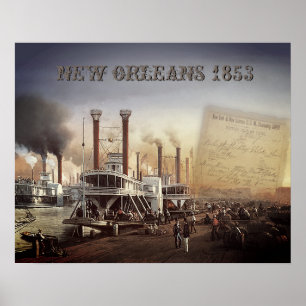 New Orleans Steamboot Poster