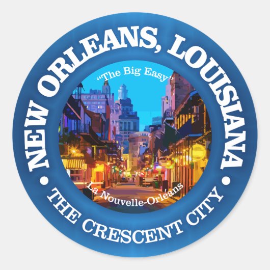 New Orleans (steden) Ronde Sticker (Voorkant)