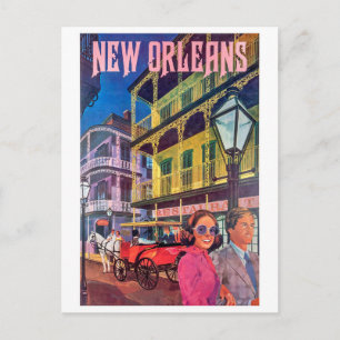 New Orleans, stelletje op wandeling Briefkaart