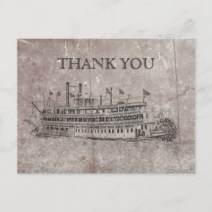  New Orleans Stern Wheeler bedankkaart Briefkaart