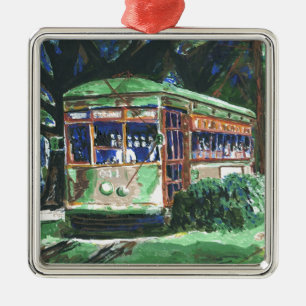 New Orleans Street Car Metalen Ornament