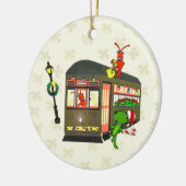 New Orleans Streetcar Crawfish Gator Ornament (Links)