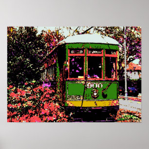 New Orleans Streetcar Fauvist Colors Poster