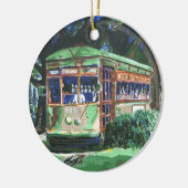 New Orleans Streetcar Keramisch Ornament (Links)