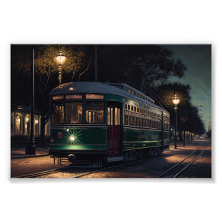 New Orleans Streetcar, New Orleans, NOLA Foto Afdruk