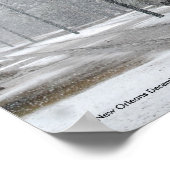 New Orleans Streetcar Snow Poster (Hoek)