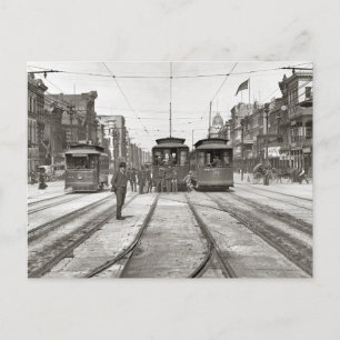 New Orleans Streetcars, 1907 Briefkaart