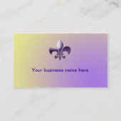 New Orleans Style Fleur de Lys Visitekaartje (Achterkant)