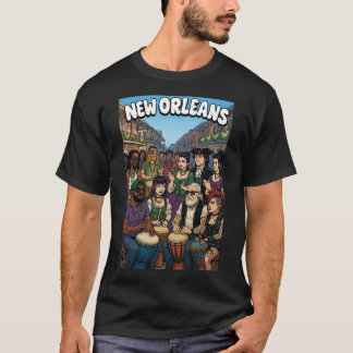 New Orleans Thema Design Fransen Street T-shirt