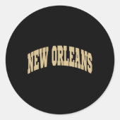 New Orleans - Throwback Design - Clic Ronde Sticker (Voorkant)