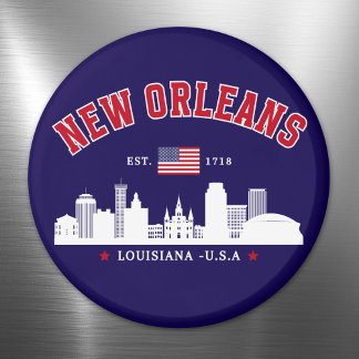 New Orleans Travel Skyline Fridge Magnet Magneet