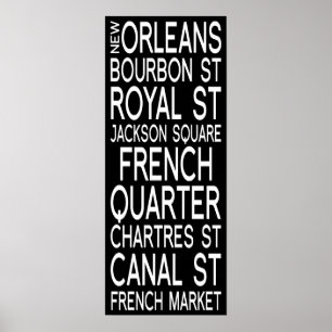 New Orleans Typografie Poster