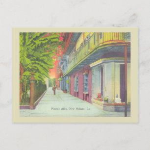 New Orleans Vintage Pirate's Alley Street Scene Briefkaart
