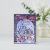 New Orleans vintage-reis Briefkaart (Staand voorkant)