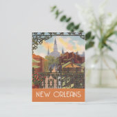 New Orleans vintage reisstijl Briefkaart (Staand voorkant)