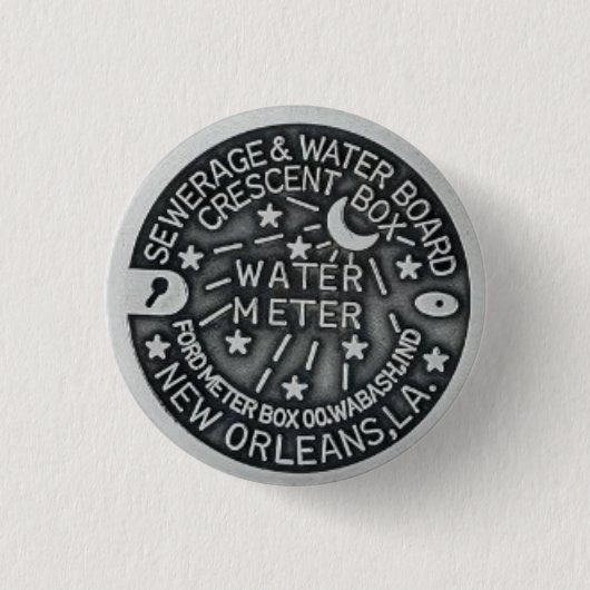 New Orleans Water Meter Button (Voorkant)