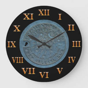 New Orleans Water Meter Gold Roman Numerals Grote Klok
