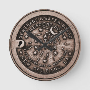 New Orleans Water Meter Hoesje Clock Face Ronde Klok
